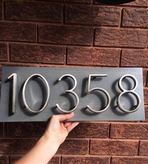 metal outdoor house number sign|exterior signs for homes.